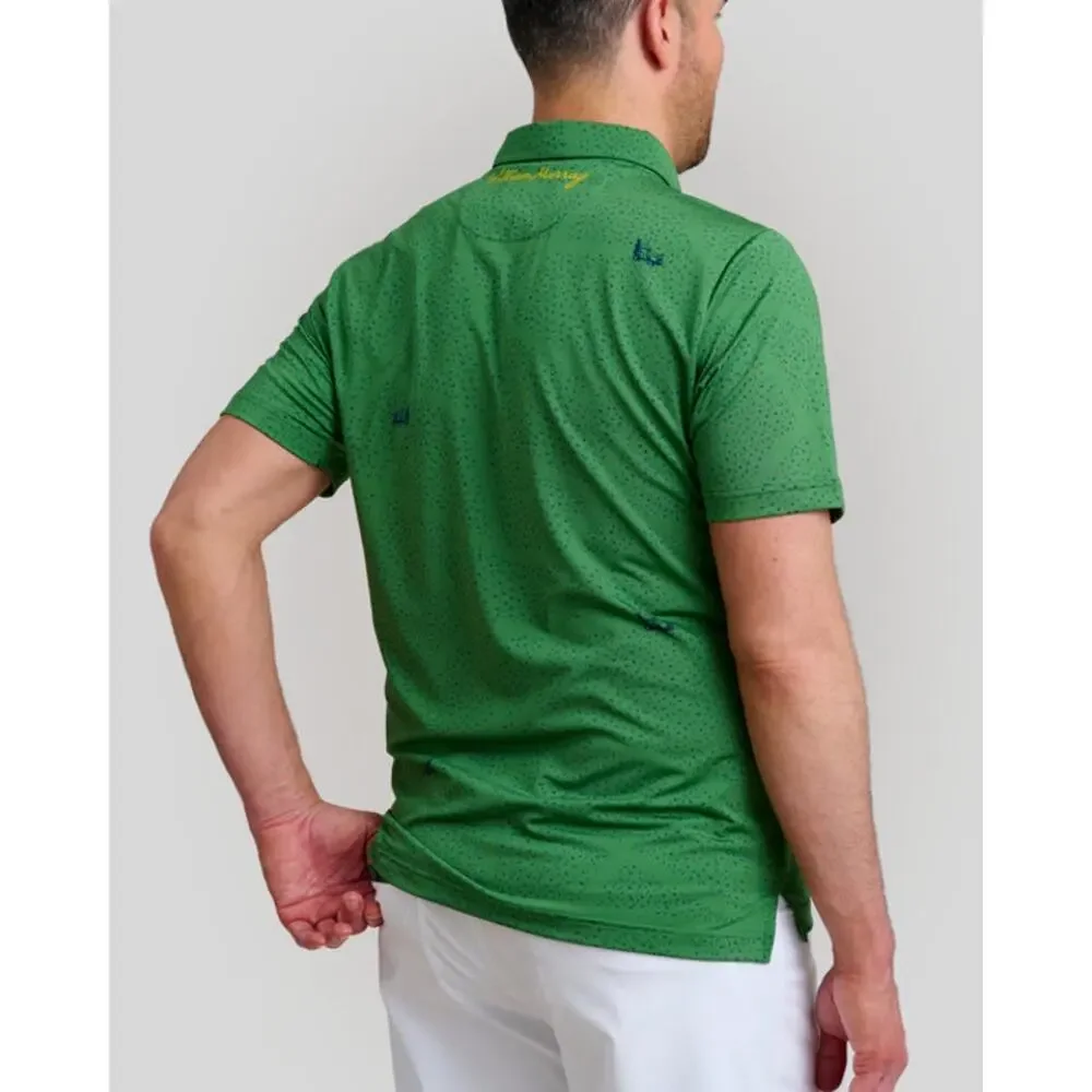 William Murray Just A Trim Polo Mens Medium Green‎ Golfing Polo